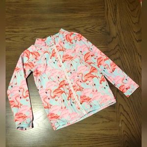 ⭐ SOLD ⭐️Girls Long Sleeve One Piece zip up rashguard with UPF 50+
